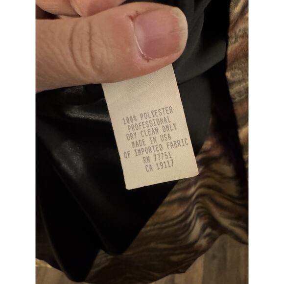 Betsey Johnson Black Label Tiger Coat Size 10 Regency Mobwives Y2K - Picture 8 of 9